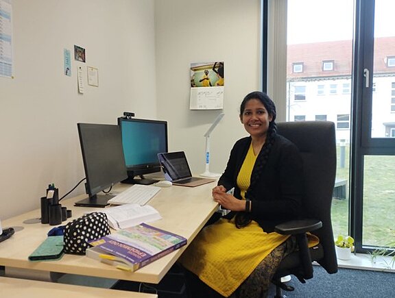 Nishita Ashraf at the office.